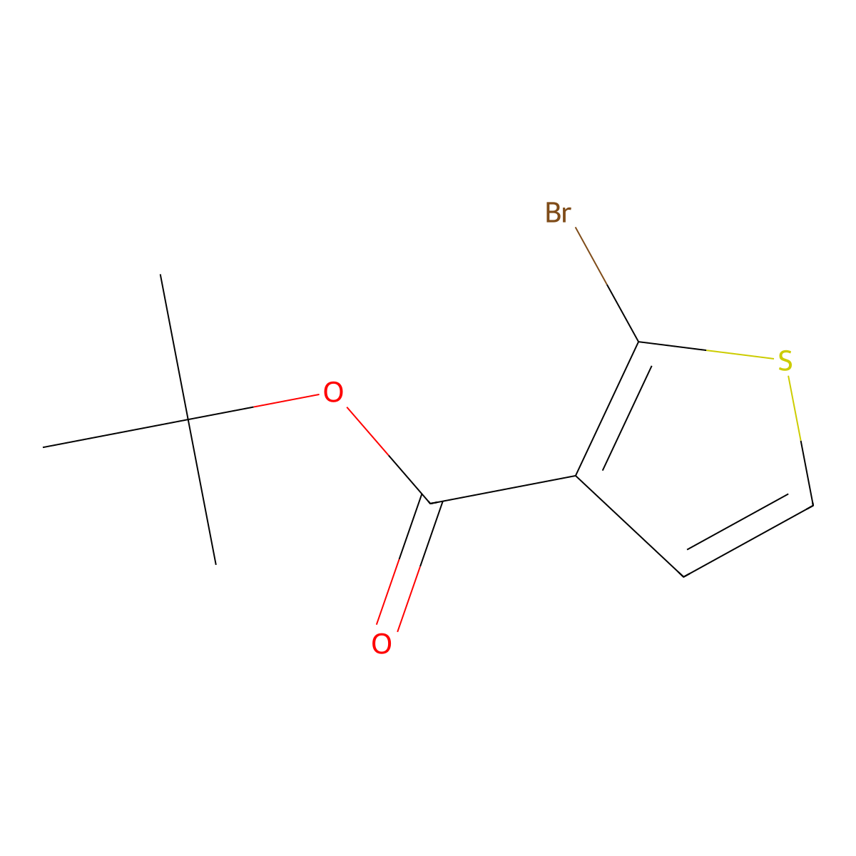 tert-Butyl 2-bromothiophene-3-carboxylate molecular structure, CAS 1614825-46-5