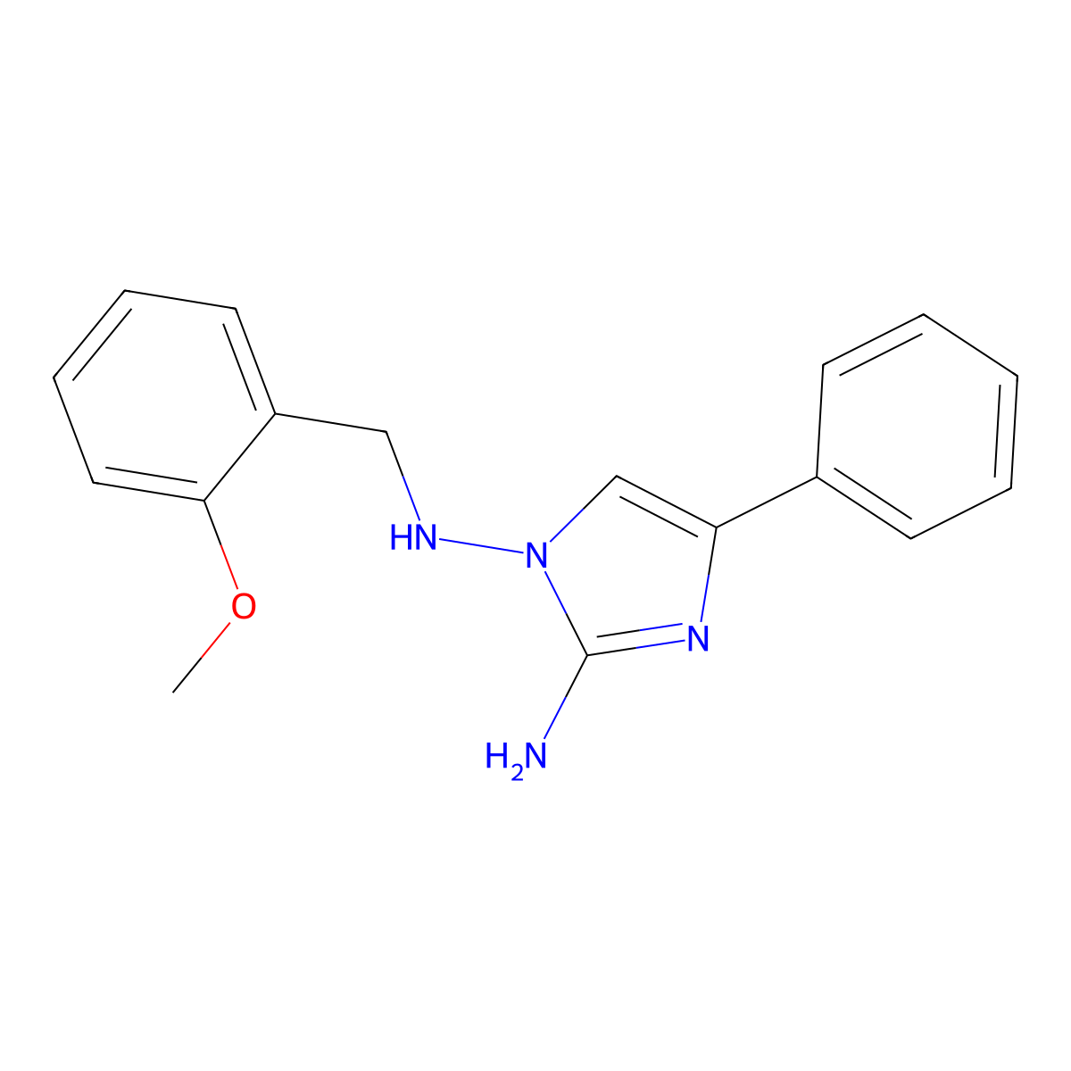 N1-(2-Methoxybenzyl)-4-phenyl-1H-imidazole-1,2-diamine molecular structure, CAS 1614826-51-5