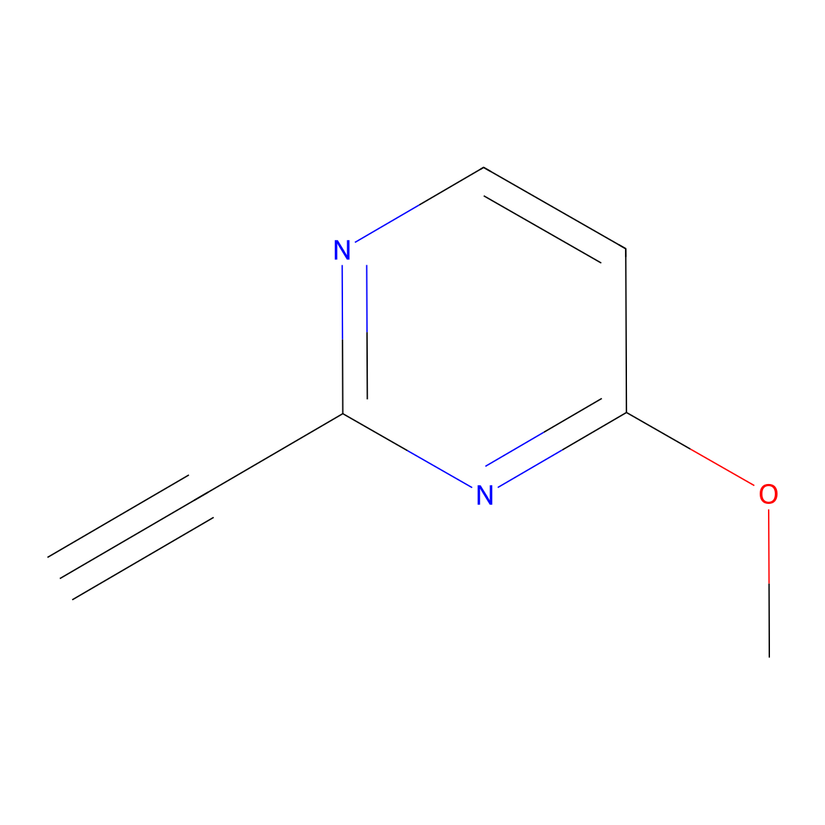 2-Ethynyl-4-methoxypyrimidine molecular structure, CAS 161489-04-9