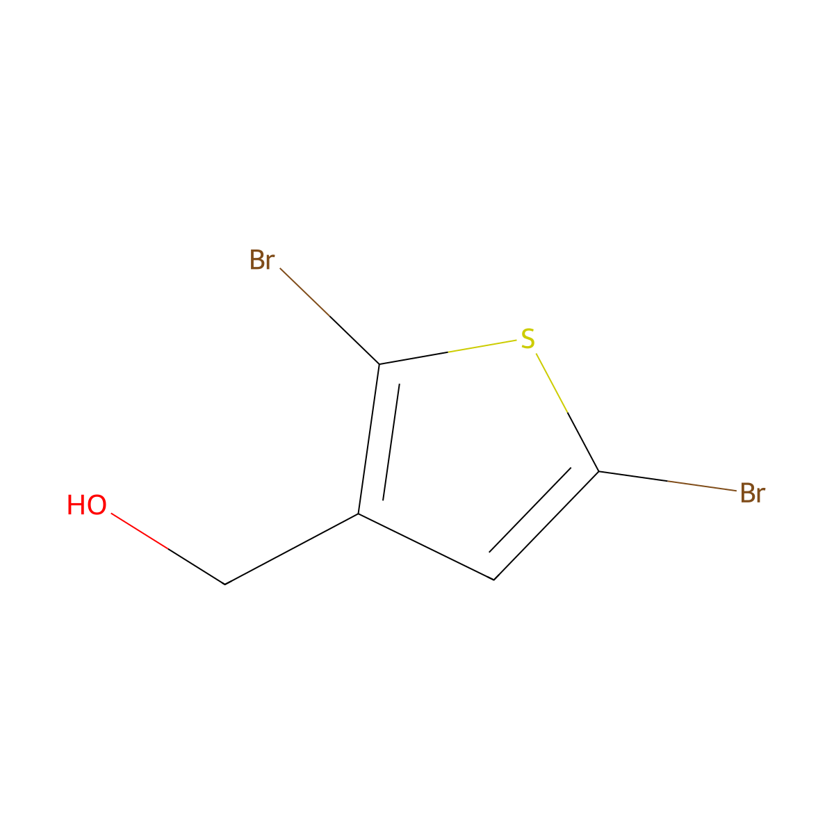 (2,5-Dibromothiophen-3-yl)methanol molecular structure, CAS 161490-95-5