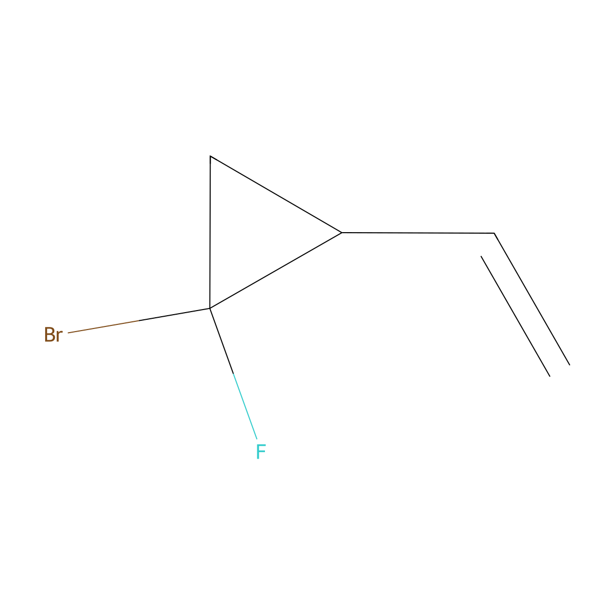 1-Bromo-1-fluoro-2-vinylcyclopropane molecular structure, CAS 161492-57-5