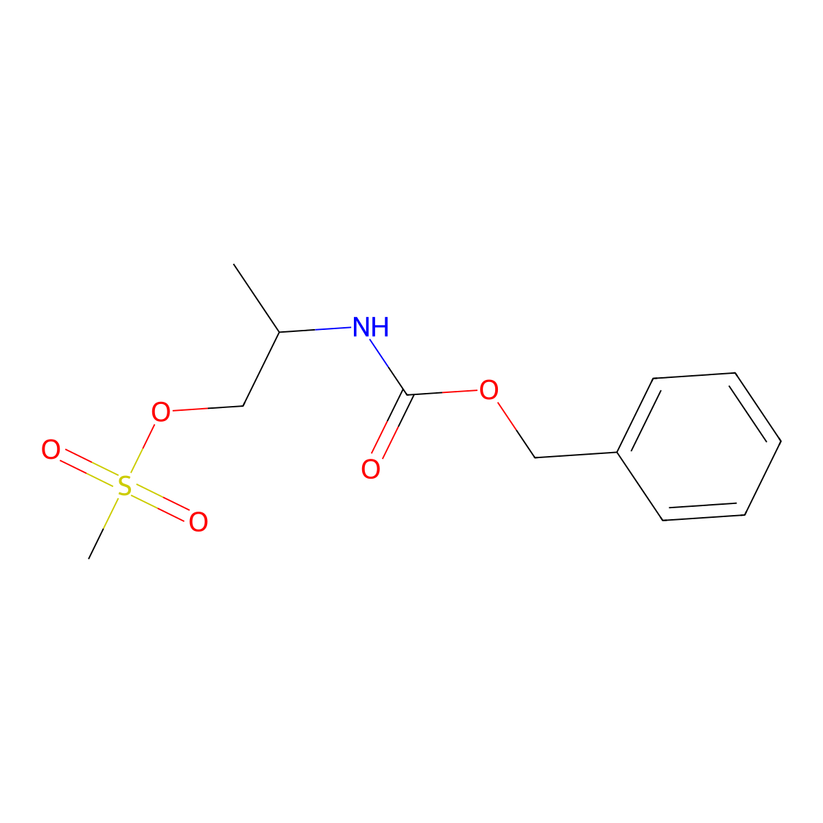 2-(Benzyloxycarbonylamino)propyl methanesulfonate molecular structure, CAS 161494-74-2