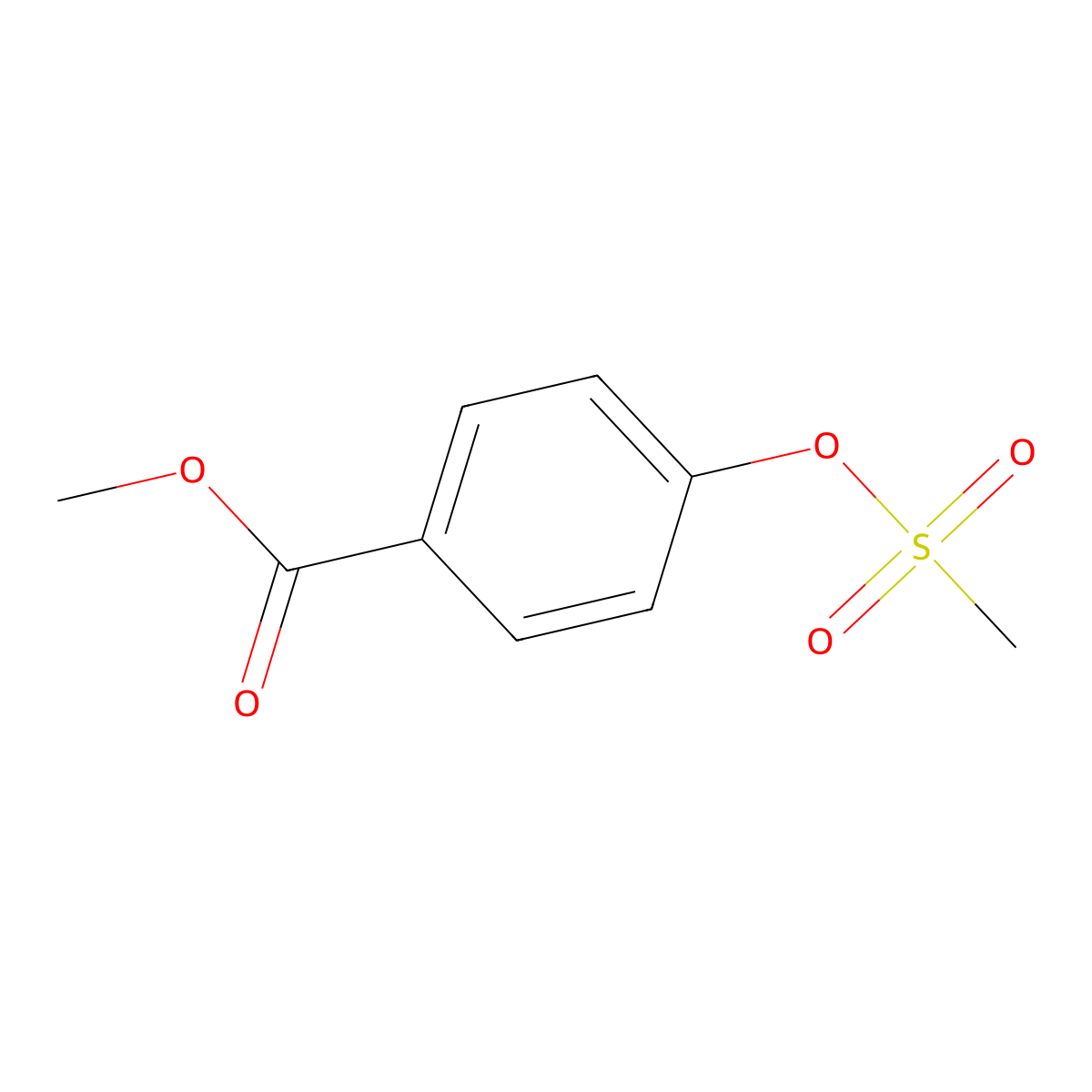 Benzoic acid, 4-[(methylsulfonyl)oxy]-, methyl ester molecular structure, CAS 161497-18-3