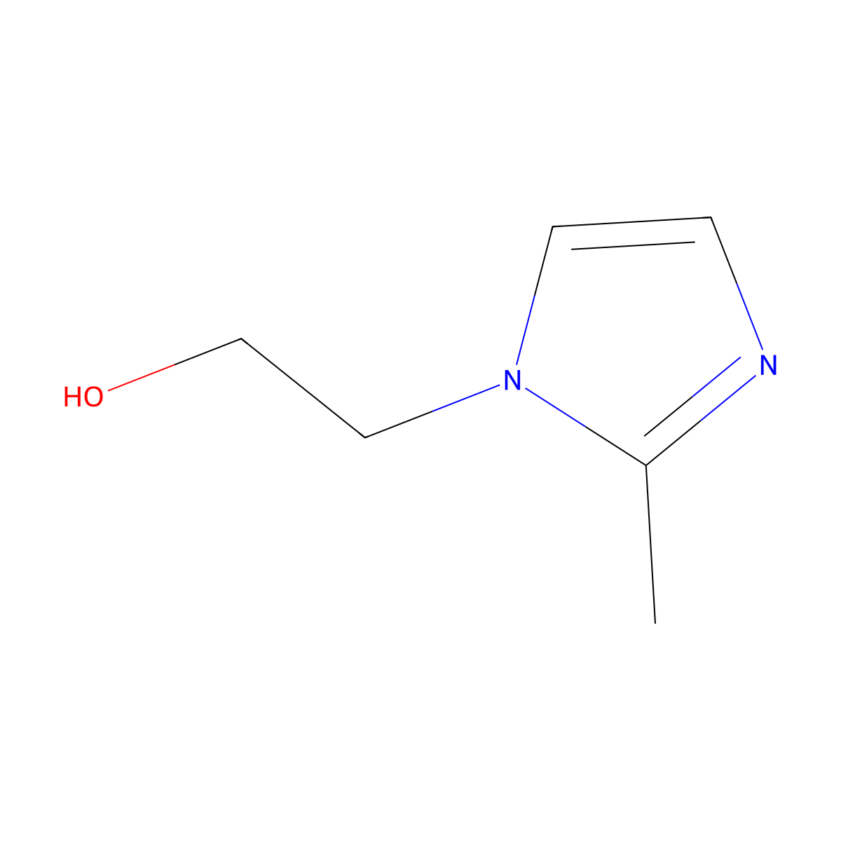 2-Methyl-1H-imidazole-1-ethanol molecular structure, CAS 1615-15-2