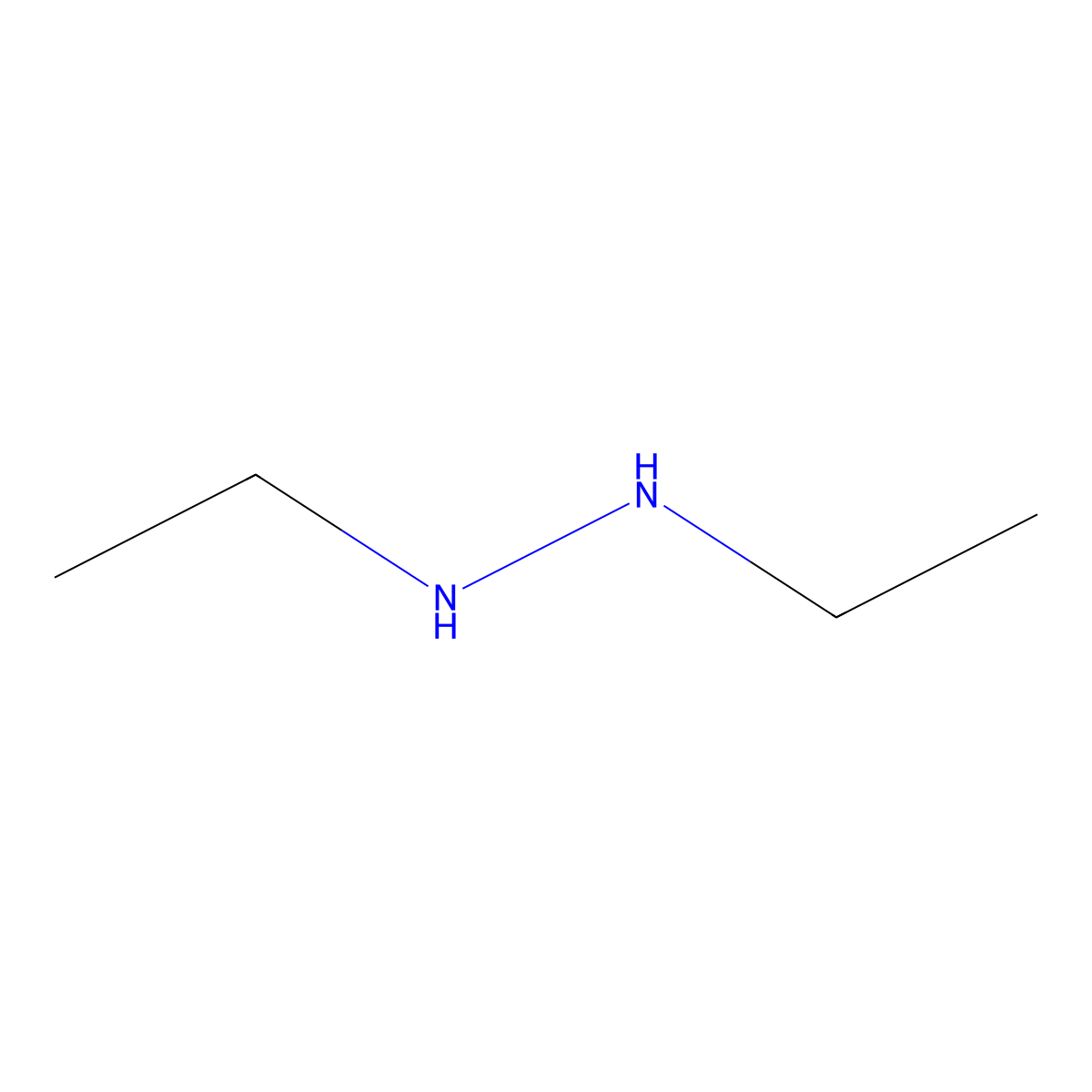 1,2-Diethylhydrazine molecular structure, CAS 1615-80-1