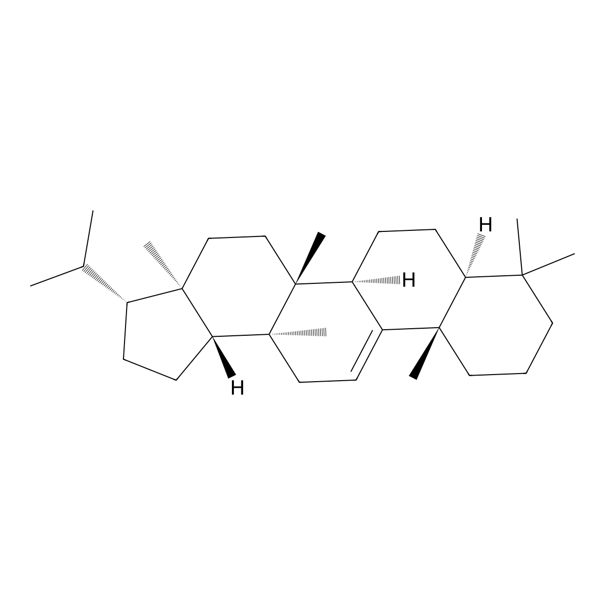 (8alpha,13alpha,14beta,17alpha,18beta)-13,17-Dimethyl-A'-neo-26,28-dinorgammacer-9(11)-ene molecular structure, CAS 1615-99-2