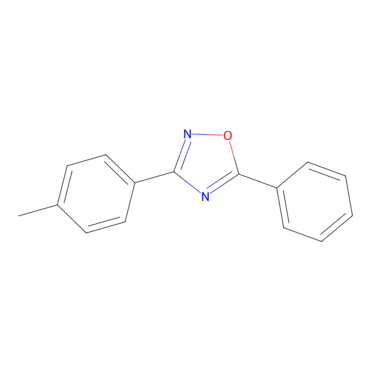 3-(4-Methylphenyl)-5-phenyl-1,2,4-oxadiazole molecular structure, CAS 16151-03-4