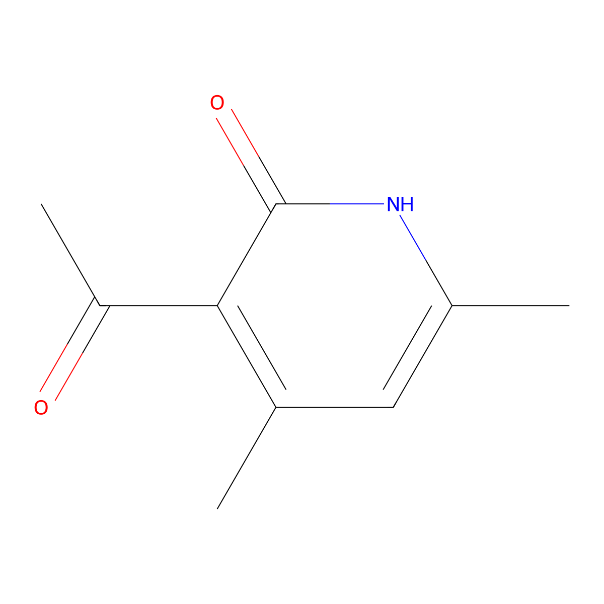 3-acetyl-4,6-dimethyl-1H-pyridin-2-one molecular structure, CAS 16151-14-7