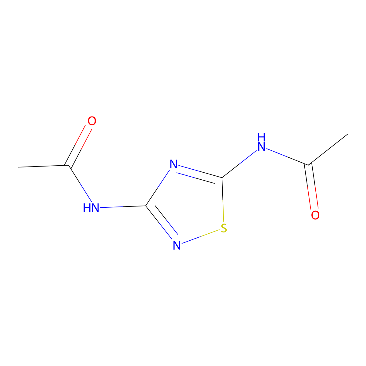 N,N'-(1,2,4-Thiadiazole-3,5-diyl)diacetamide molecular structure, CAS 16151-45-4