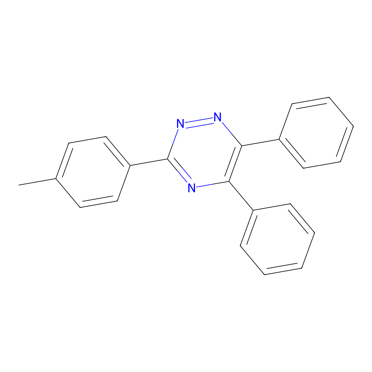 3-(4-Methylphenyl)-5,6-diphenyl-1,2,4-triazine molecular structure, CAS 16151-77-2