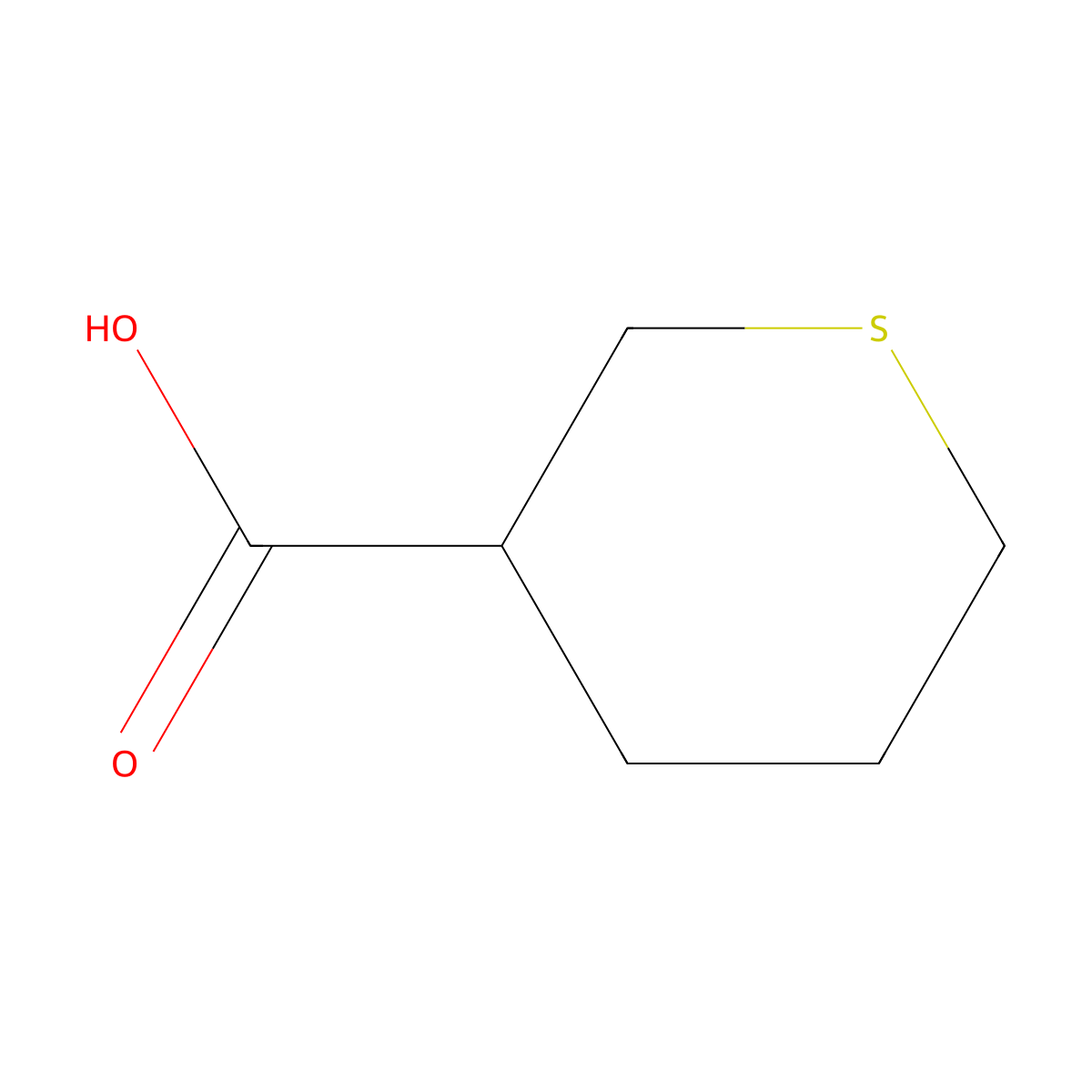(3R)-Thiane-3-carboxylic acid molecular structure, CAS 161511-61-1