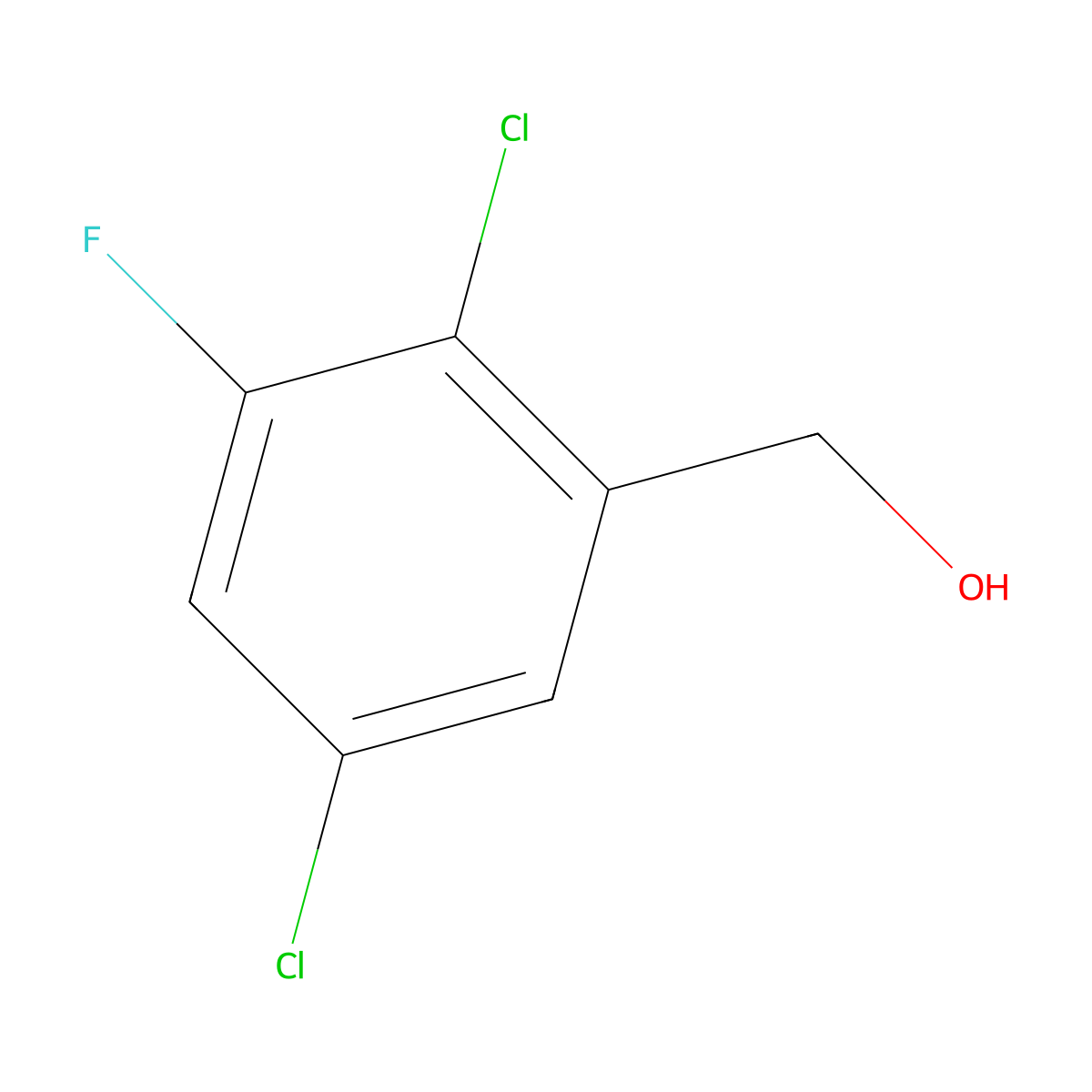 (2,5-Dichloro-3-fluorophenyl)methanol molecular structure, CAS 1615212-20-8
