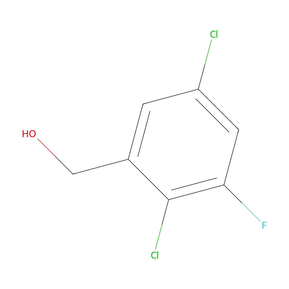 (2,5-Dichloro-3-fluorophenyl)methanol molecular structure, CAS 1615212-20-8