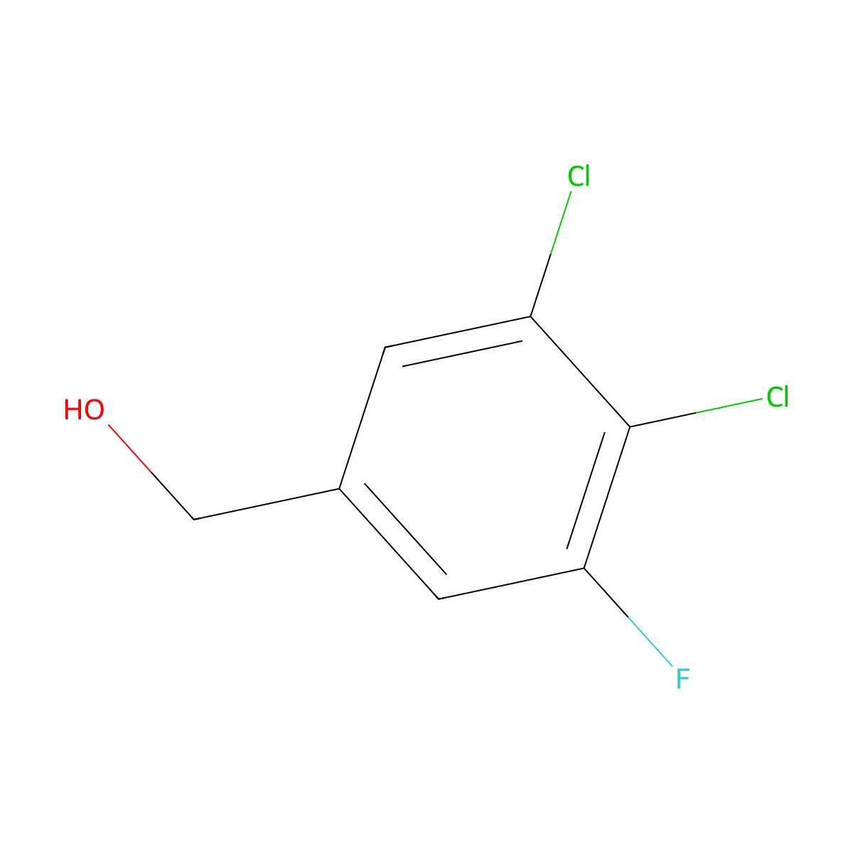 (3,4-Dichloro-5-fluorophenyl)methanol molecular structure, CAS 1615212-21-9