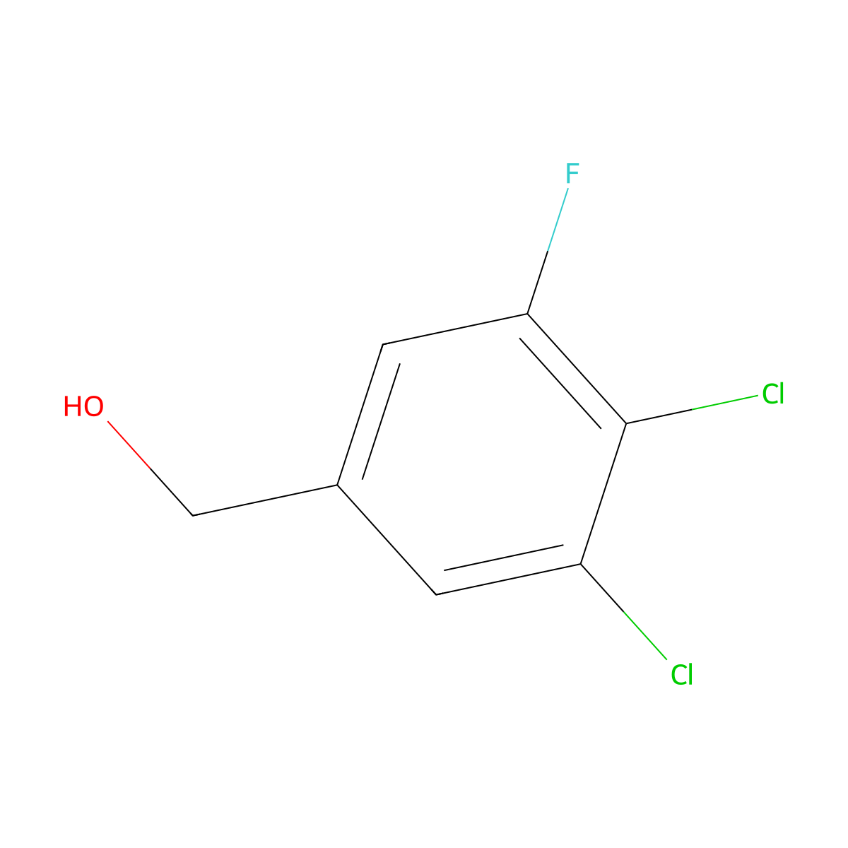(3,4-Dichloro-5-fluorophenyl)methanol molecular structure, CAS 1615212-21-9