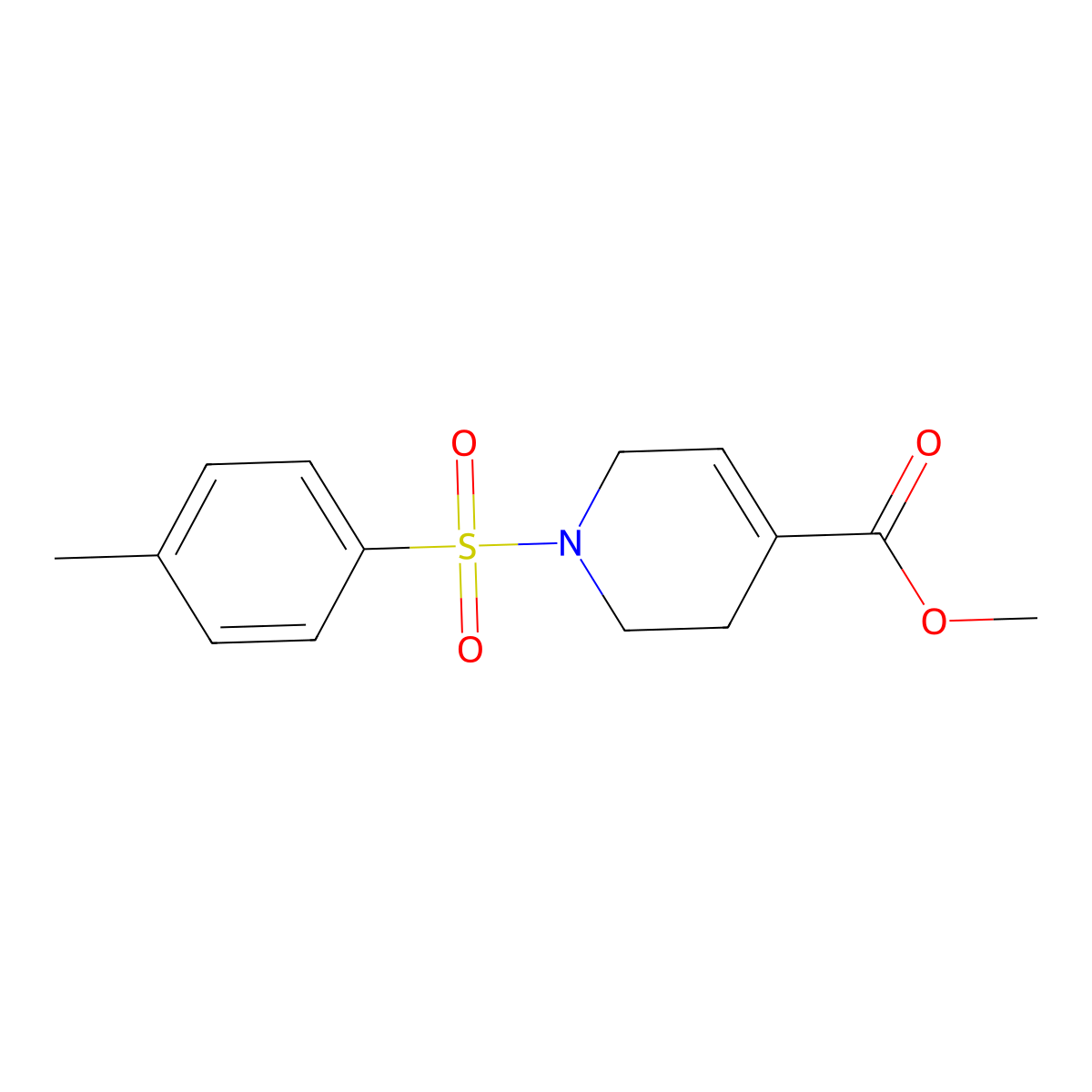 Methyl 1-tosyl-1,2,3,6-tetrahydropyridine-4-carboxylate molecular structure, CAS 1615213-03-0