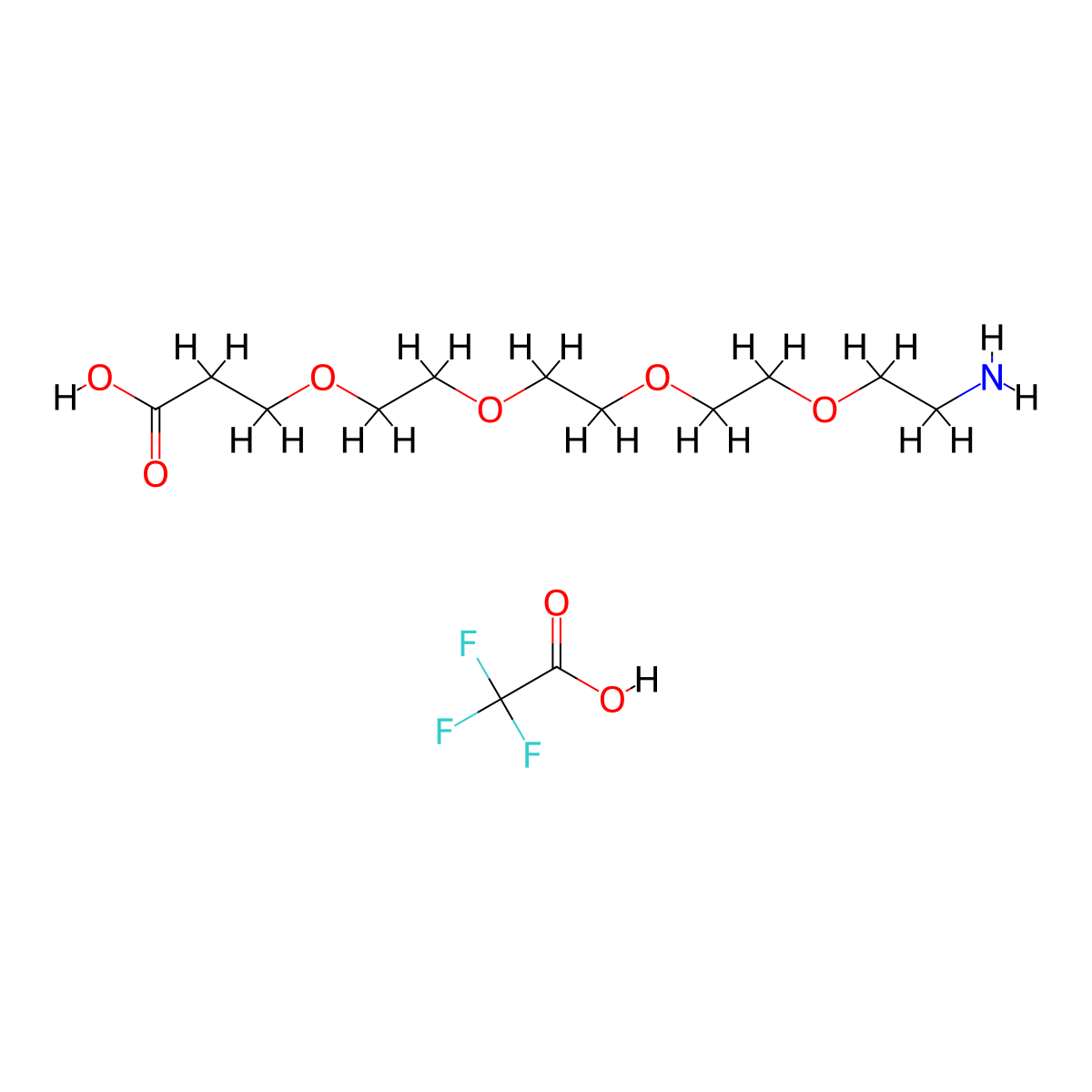 3-[2-[2-[2-(2-Aminoethoxy)ethoxy]ethoxy]ethoxy]propanoic acid 2,2,2-trifluoroacetate molecular structure, CAS 1615234-93-9