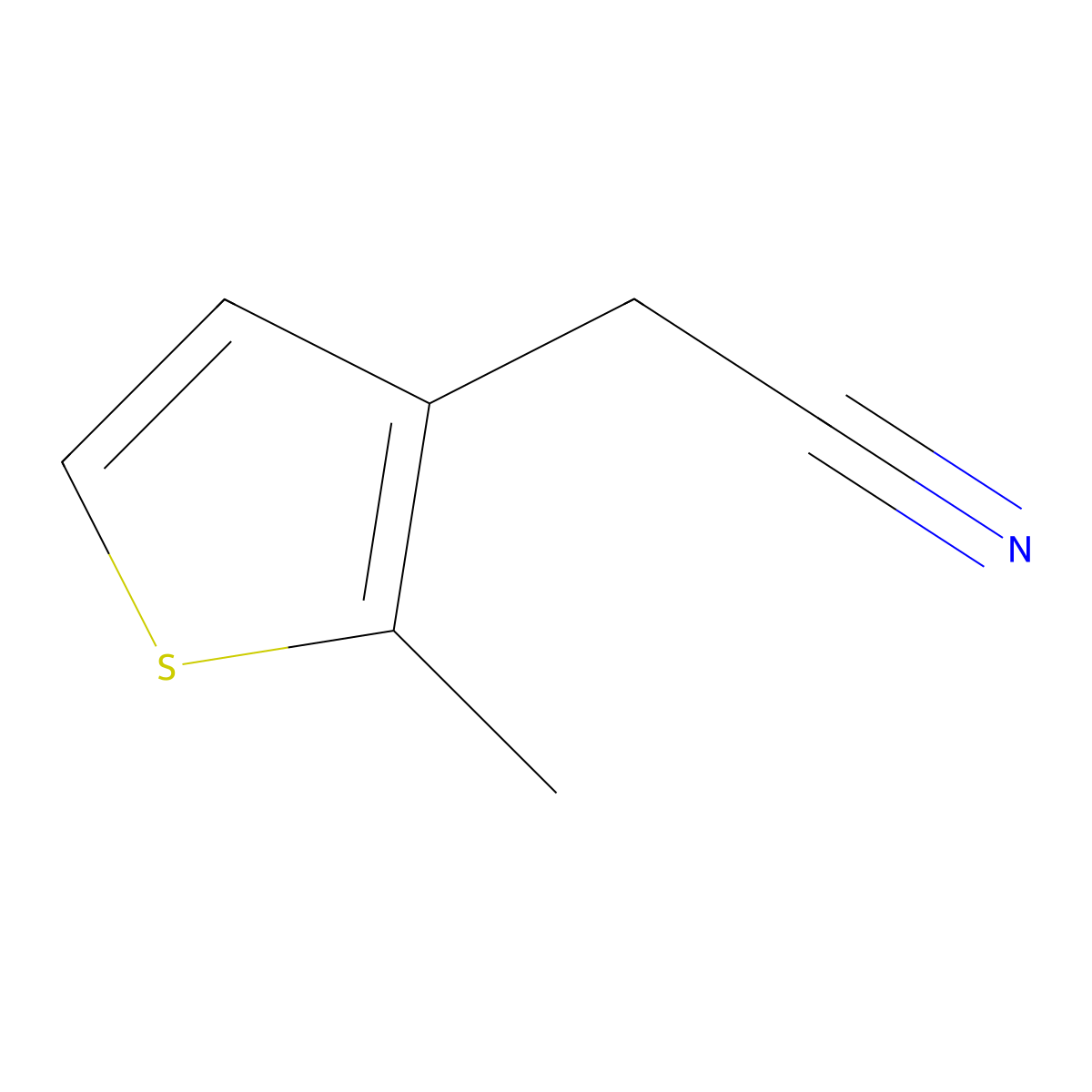 2-(2-Methylthiophen-3-yl)acetonitrile molecular structure, CAS 161524-08-9