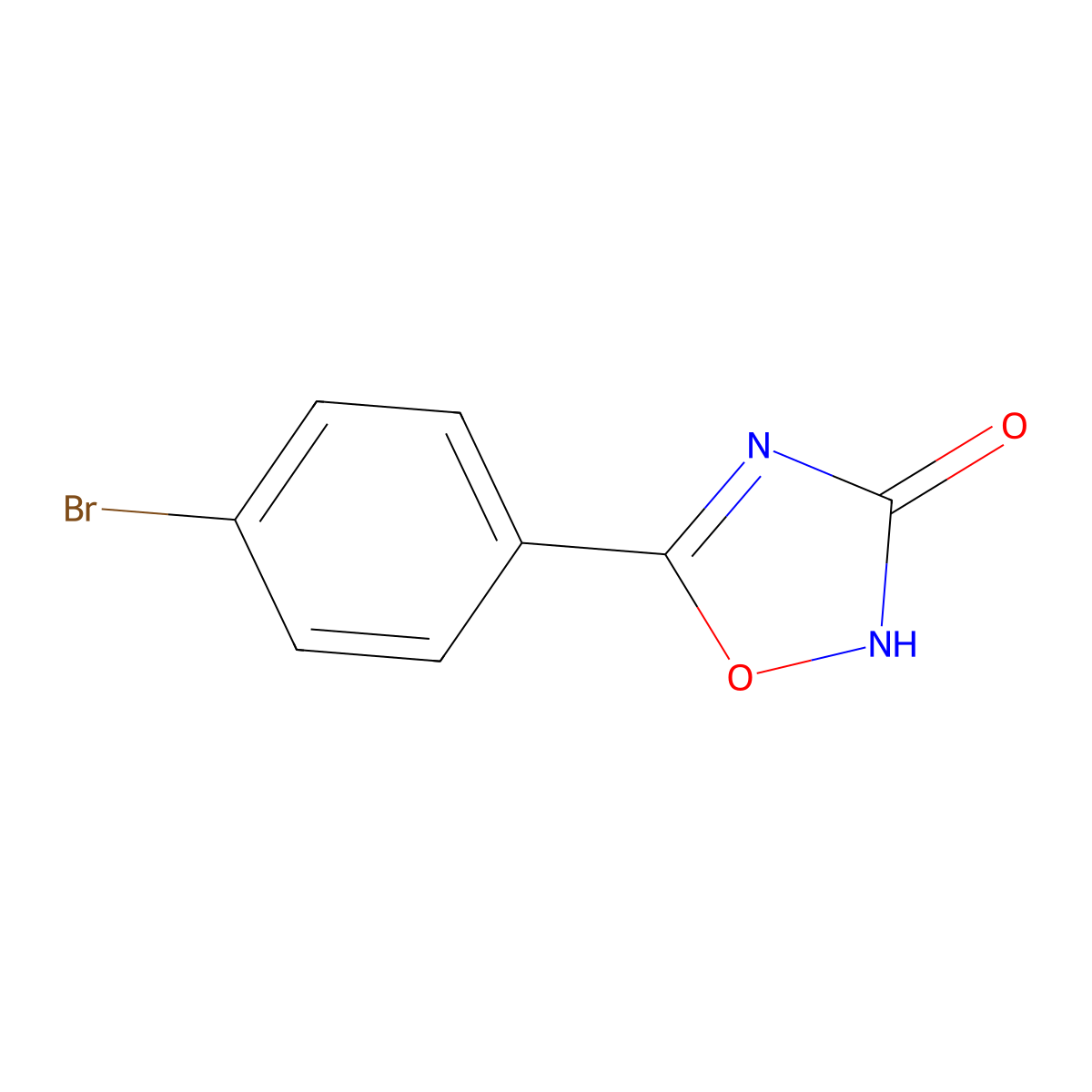 5-(4-Bromophenyl)-2,3-dihydro-1,2,4-oxadiazol-3-one molecular structure, CAS 1615247-79-4