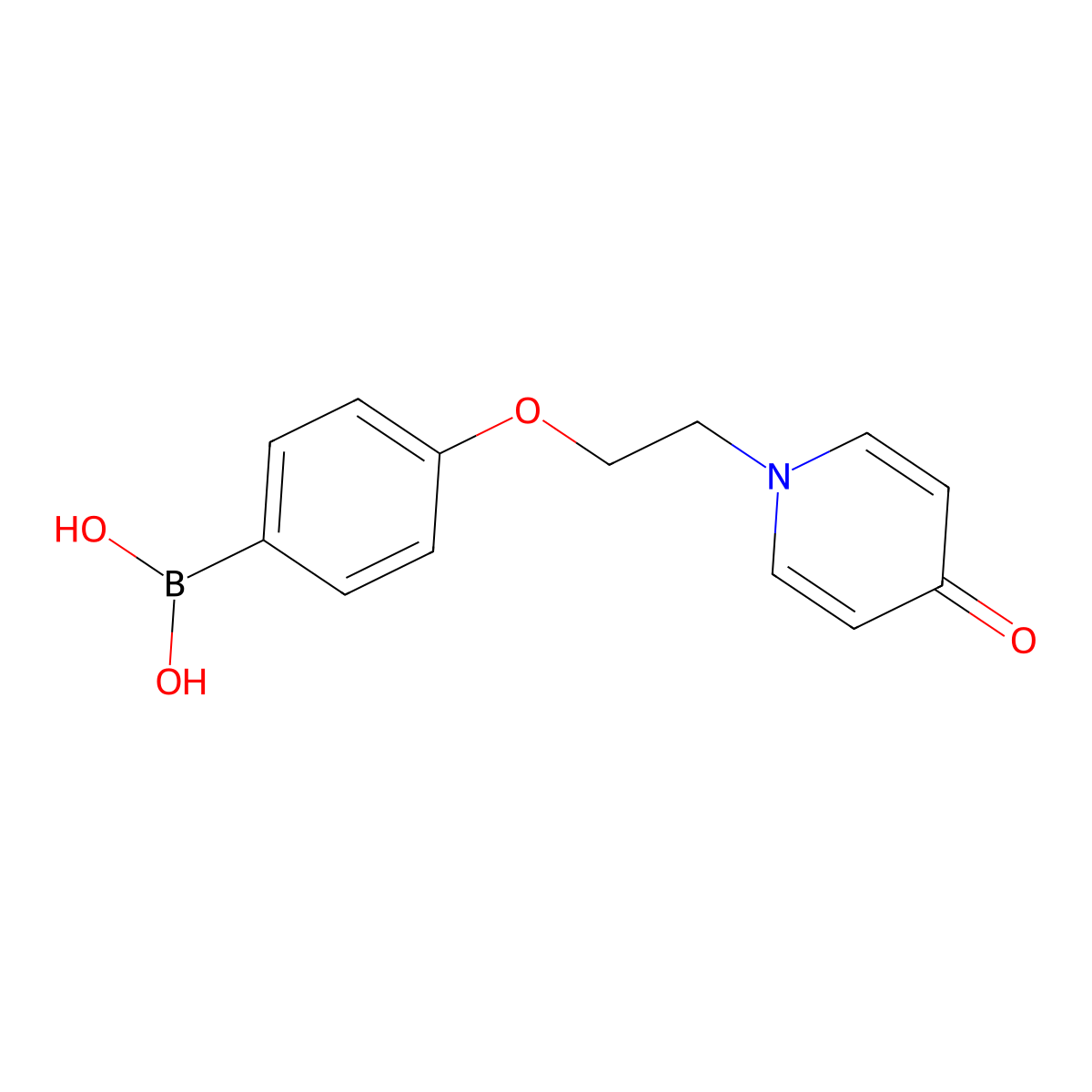 1-[2-(4-Boronophenoxy)ethyl]-1,4-dihydropyridin-4-one molecular structure, CAS 1615247-97-6