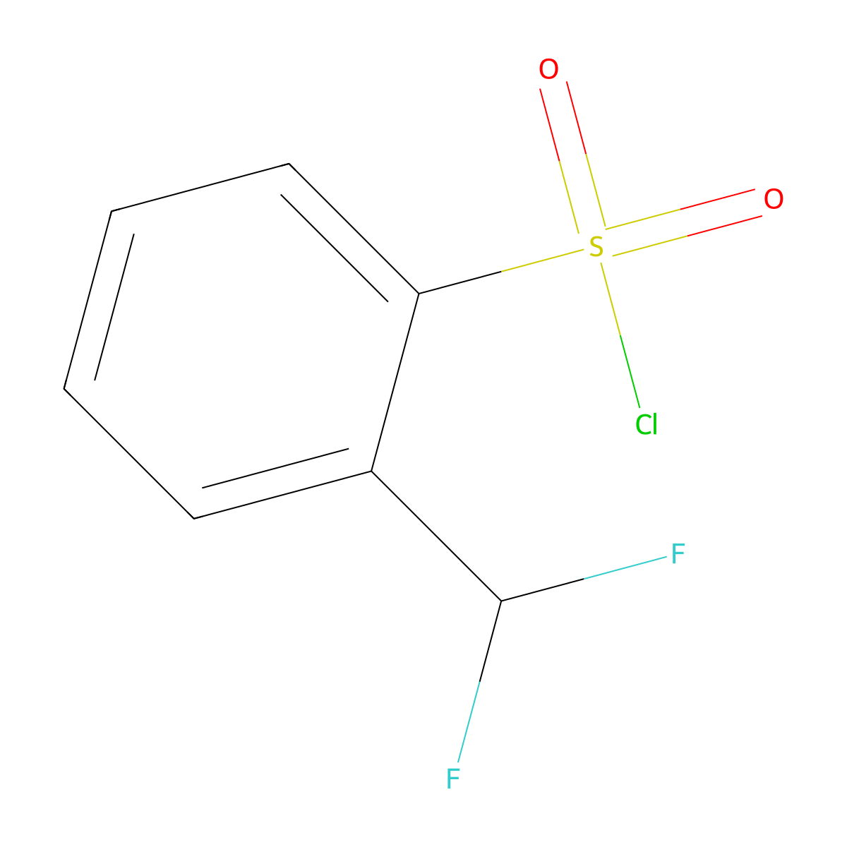 2-(Difluoromethyl)benzenesulfonyl chloride molecular structure, CAS 161525-56-0