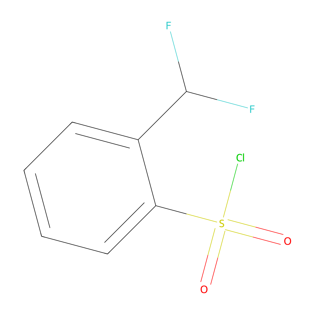 2-(Difluoromethyl)benzenesulfonyl chloride molecular structure, CAS 161525-56-0