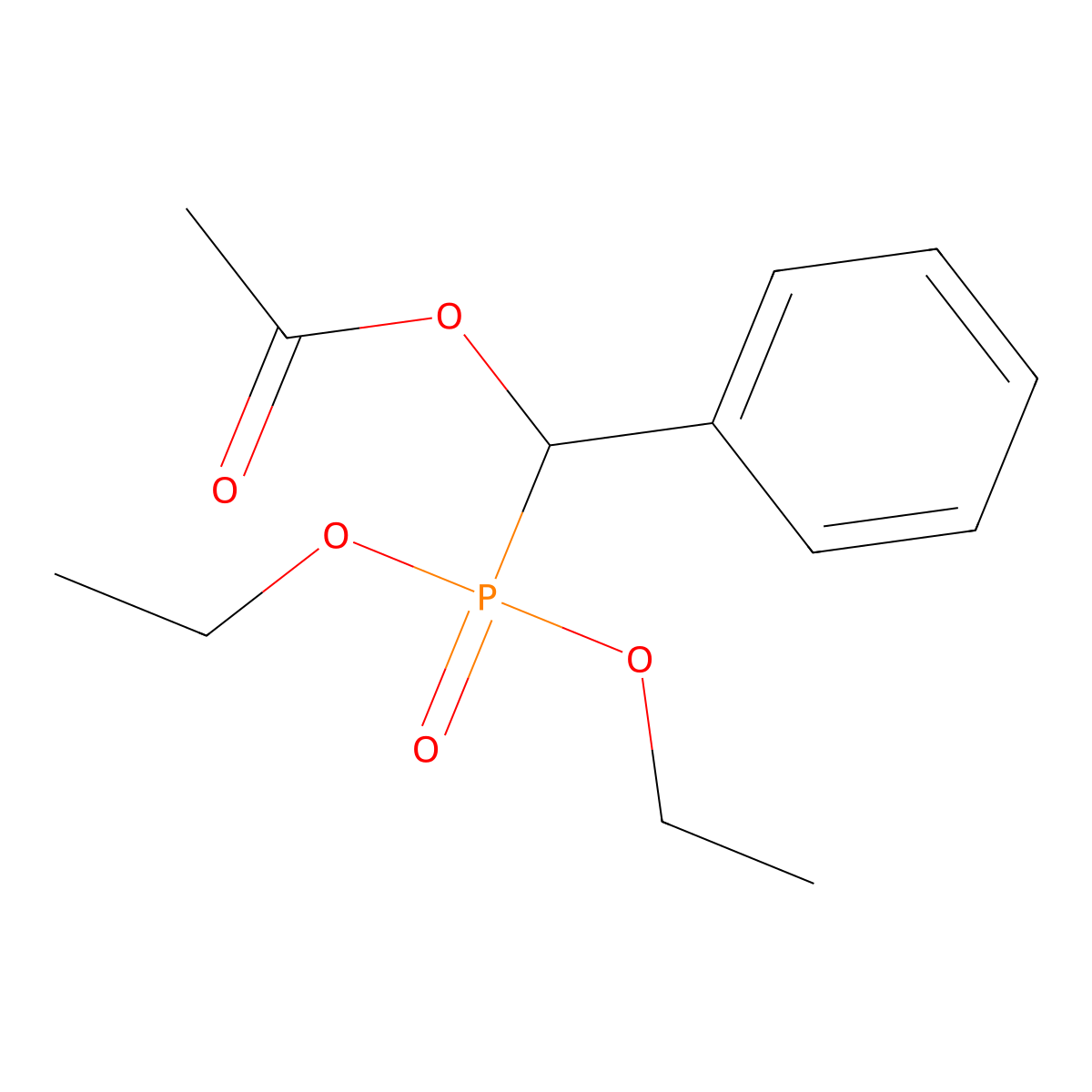 (Diethoxyphosphoryl)(phenyl)methyl acetate molecular structure, CAS 16153-59-6