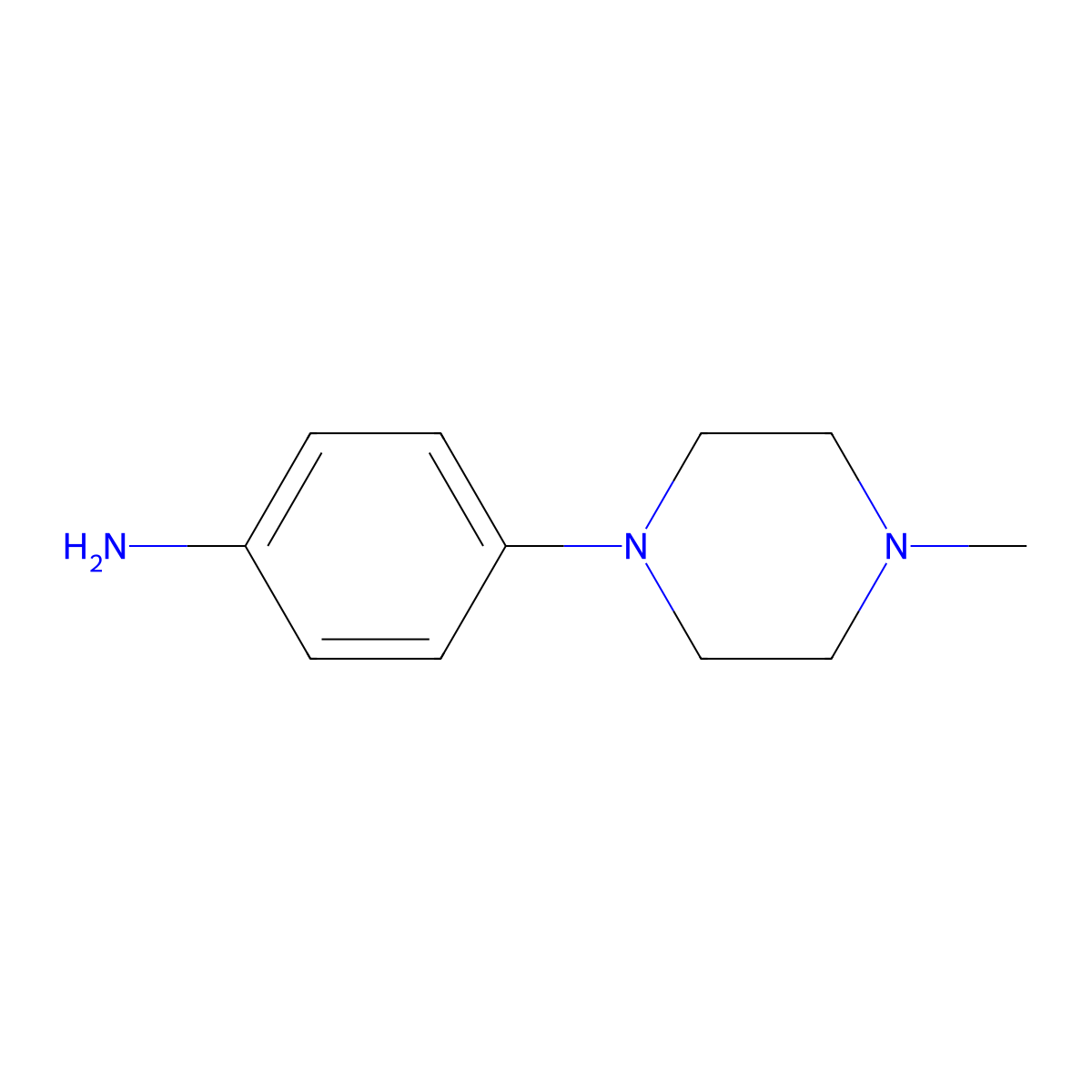 4-(4-Methylpiperazin-1-yl)aniline molecular structure, CAS 16153-81-4