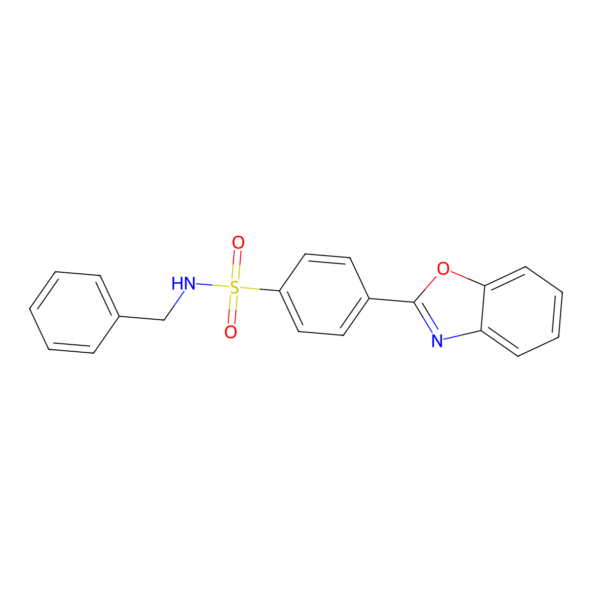 4-(1,3-benzoxazol-2-yl)-N-benzylbenzenesulfonamide molecular structure, CAS 161531-74-4
