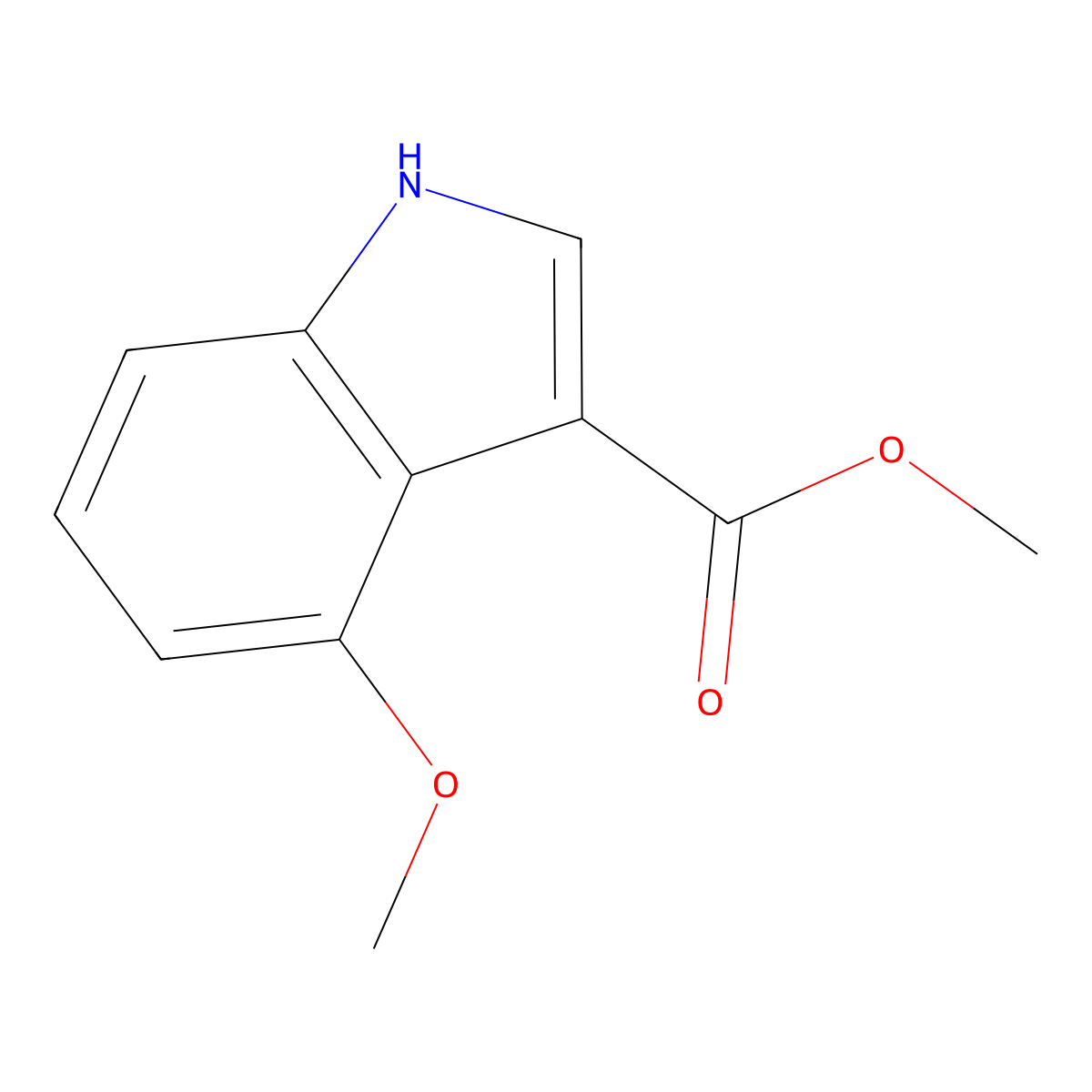 Methyl 4-methoxy-1H-indole-3-carboxylate molecular structure, CAS 161532-19-0