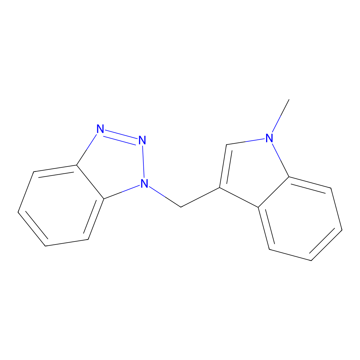 1-[(1-methyl-1H-indol-3-yl)methyl]-1H-1,2,3-benzotriazole molecular structure, CAS 161533-36-4