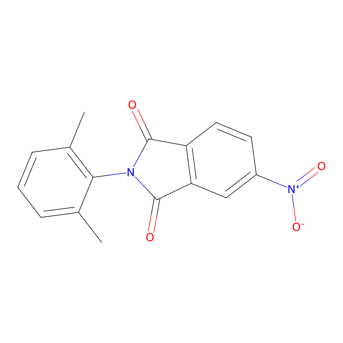 2-(2,6-Dimethylphenyl)-5-nitroisoindole-1,3-dione molecular structure, CAS 161535-70-2