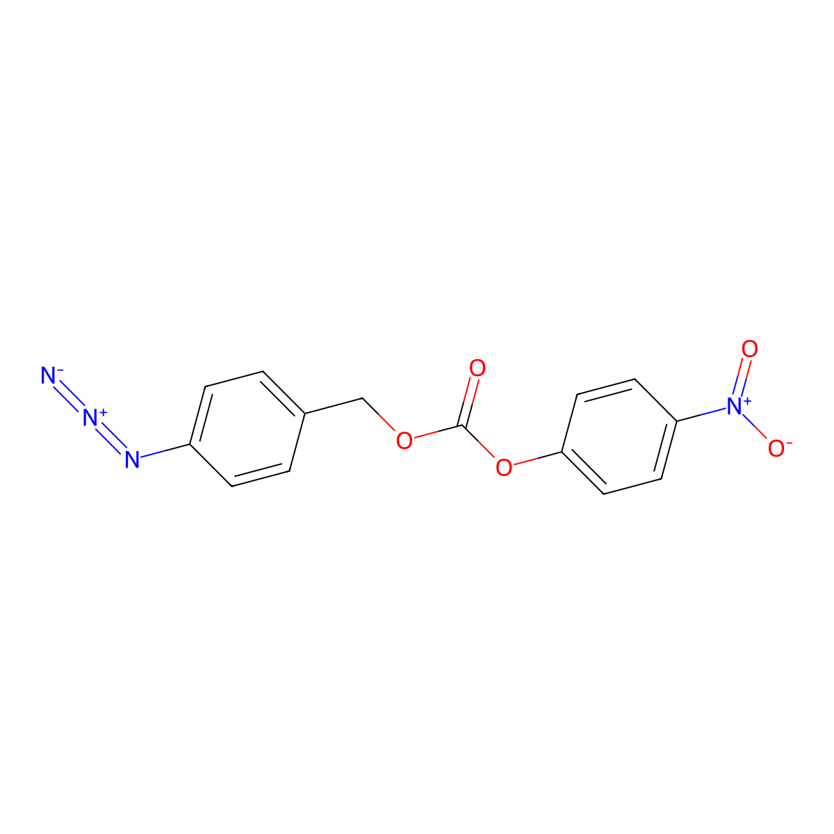 4-Azidobenzyl (4-nitrophenyl) carbonate molecular structure, CAS 161536-59-0