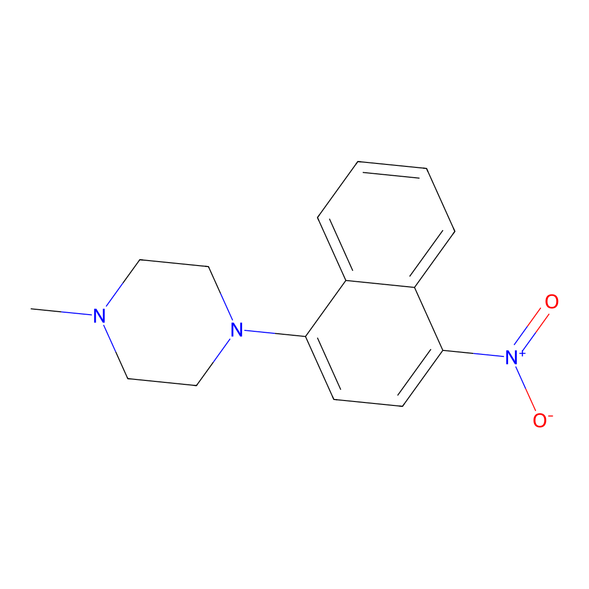 1-Methyl-4-(4-nitro-1-naphthyl)piperazine molecular structure, CAS 16154-63-5