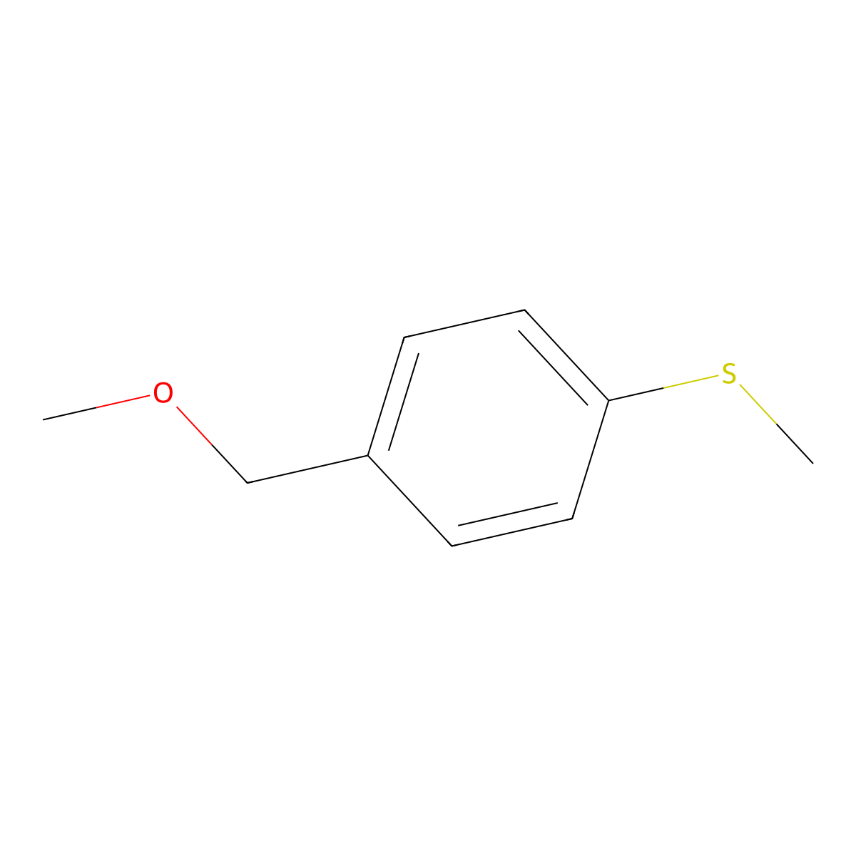 4-Methoxymethylphenyl methyl sulfide molecular structure, CAS 16155-09-2