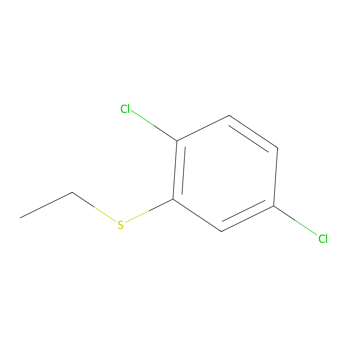 2,5-Dichlorophenyl ethyl sulfide molecular structure, CAS 16155-31-0