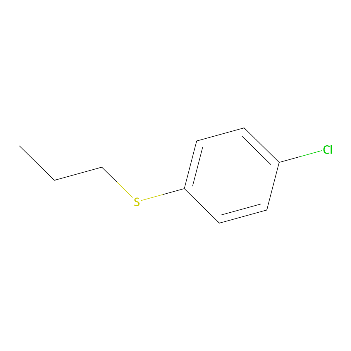 p-Chlorophenyl propyl sulfide molecular structure, CAS 16155-32-1