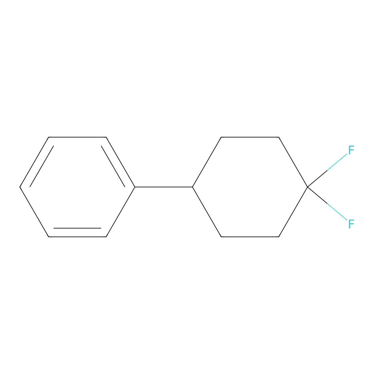 (4,4-Difluorocyclohexyl)benzene molecular structure, CAS 161553-79-3