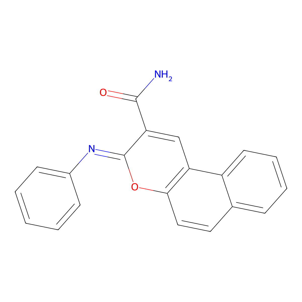 (3Z)-3-(phenylimino)-3H-benzo[f]chromene-2-carboxamide molecular structure, CAS 161554-62-7