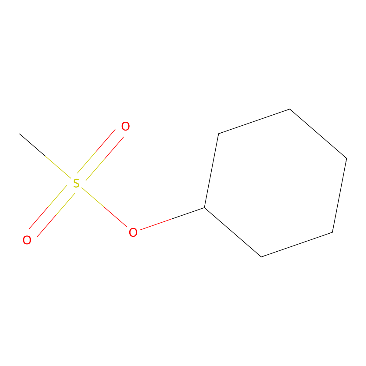 Cyclohexyl methanesulfonate molecular structure, CAS 16156-56-2