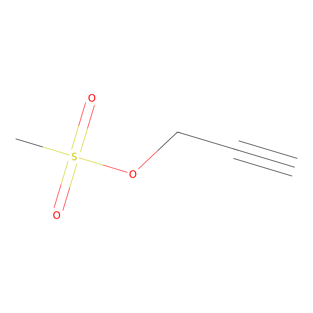Prop-2-yn-1-yl methanesulfonate molecular structure, CAS 16156-58-4