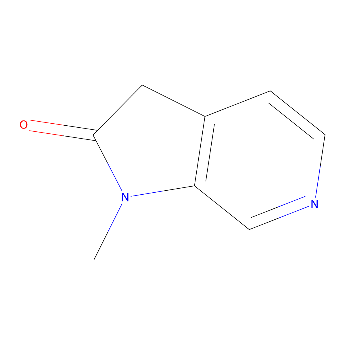 1-Methyl-1H-pyrrolo[2,3-c]pyridin-2(3H)-one molecular structure, CAS 161563-35-5