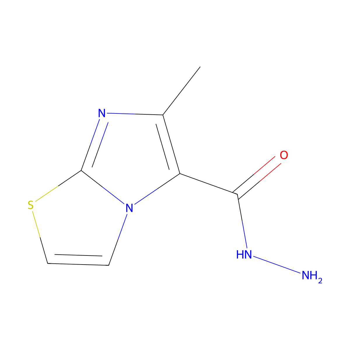 6-Methylimidazo(2,1-b)thiazole-5-carbohydrazide molecular structure, CAS 161563-79-7
