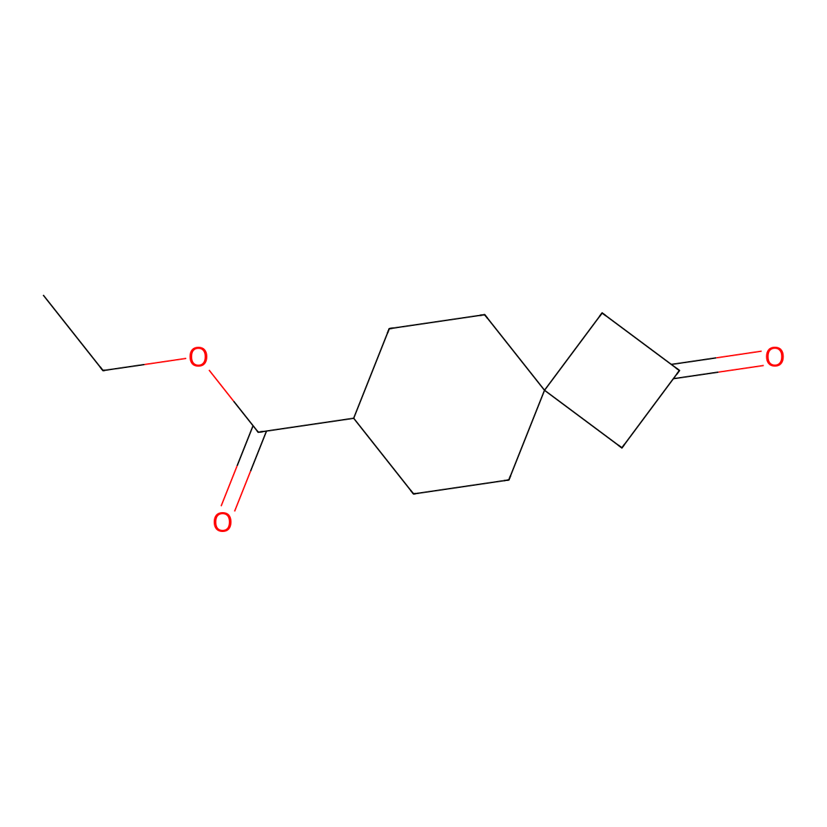 Ethyl 2-oxospiro[3.5]nonane-7-carboxylate molecular structure, CAS 1615656-09-1