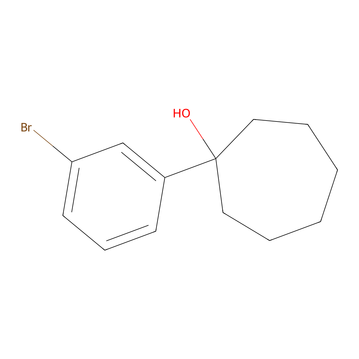 1-(3-Bromophenyl)cycloheptanol molecular structure, CAS 1615678-72-2