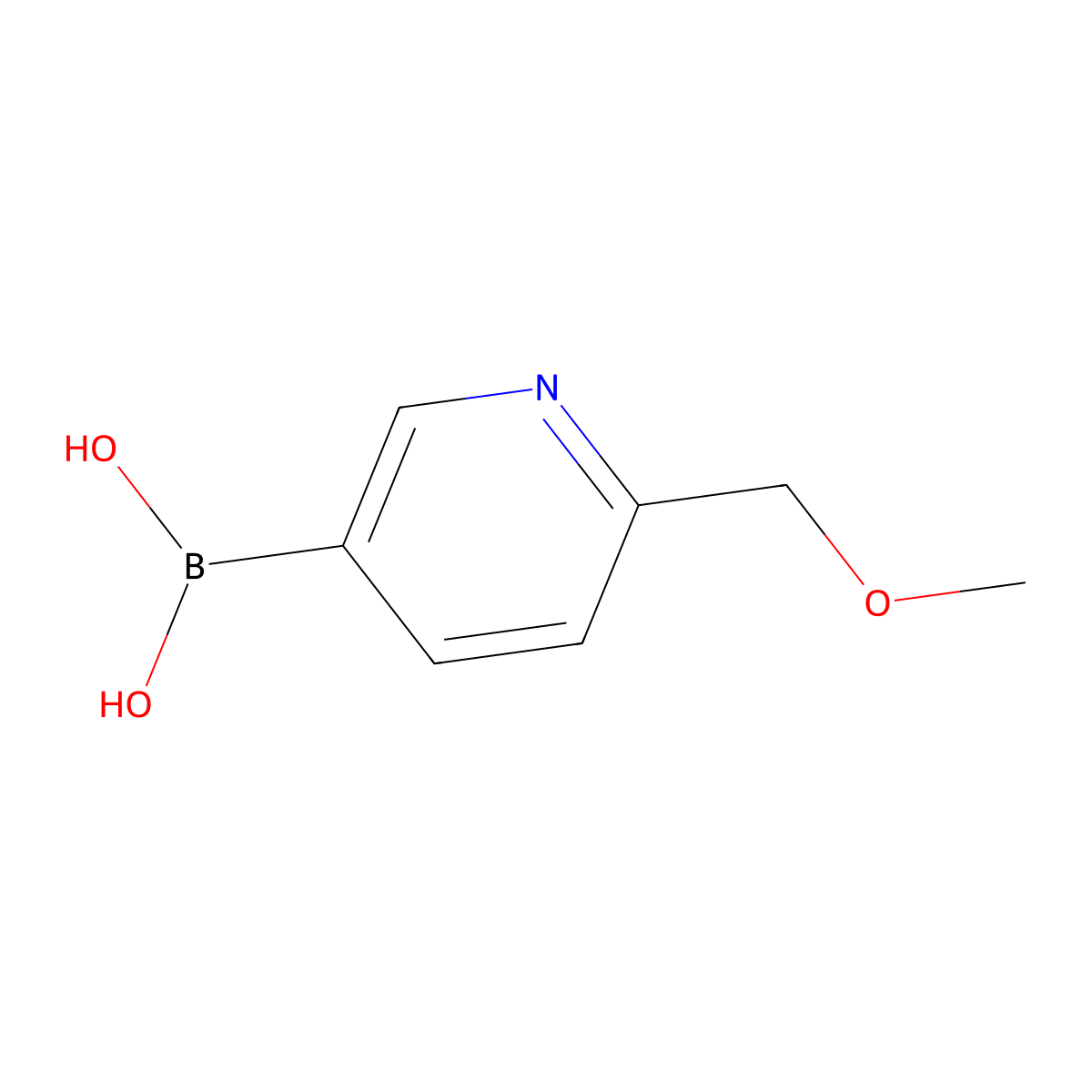 (6-(Methoxymethyl)pyridin-3-yl)boronic acid molecular structure, CAS 1615739-76-8