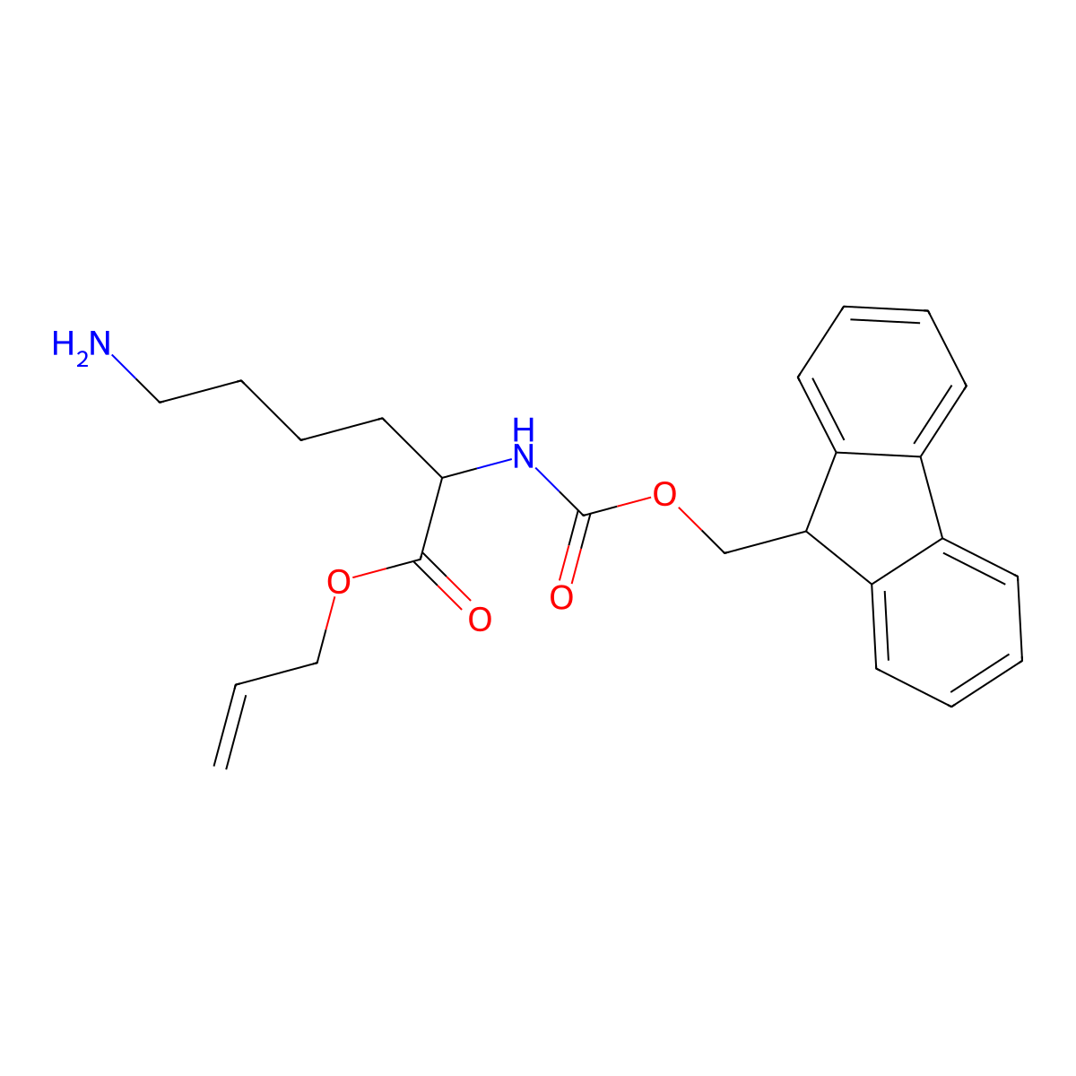 Fmoc-Lys-Oall molecular structure, CAS 161580-12-7