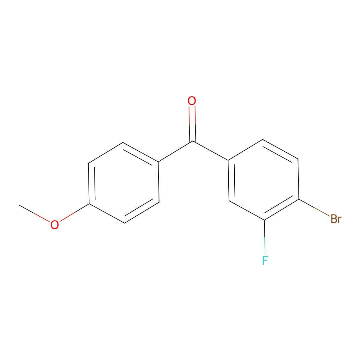 4-Bromo-3-fluoro-4'-methoxybenzophenone molecular structure, CAS 161581-93-7