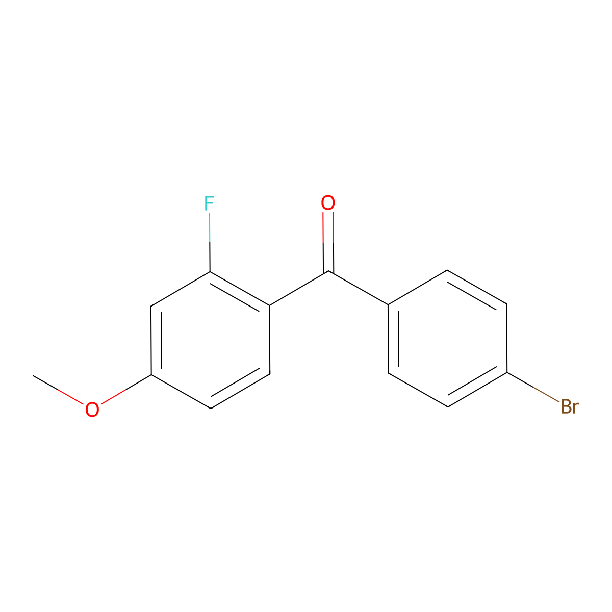 Methanone, (4-bromophenyl)(2-fluoro-4-methoxyphenyl)- molecular structure, CAS 161581-95-9