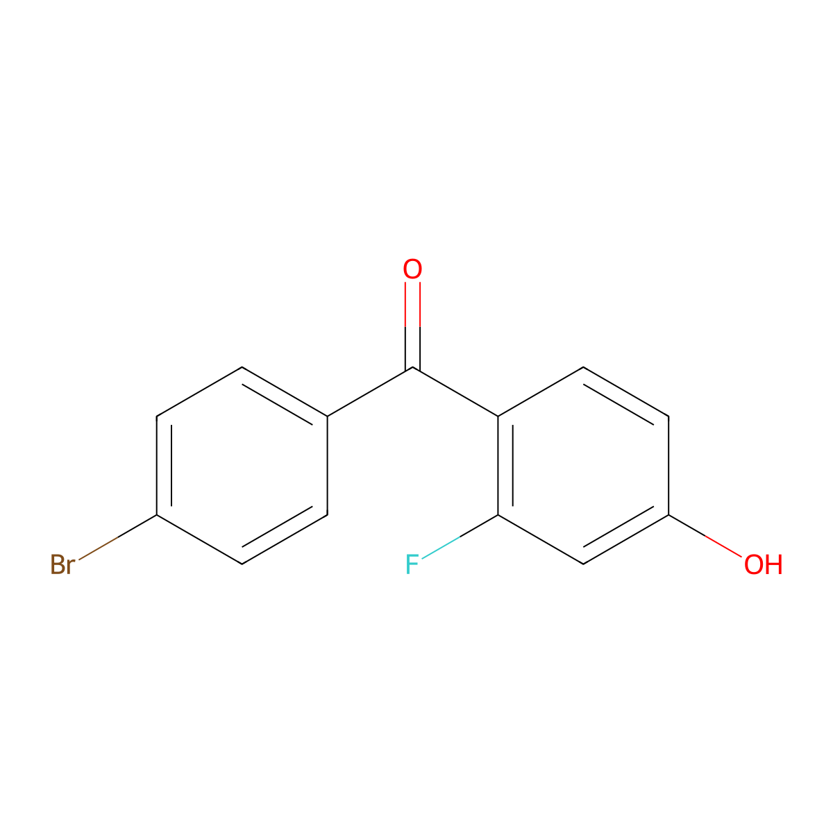 (4-Bromophenyl)(2-fluoro-4-hydroxyphenyl)methanone molecular structure, CAS 161581-99-3